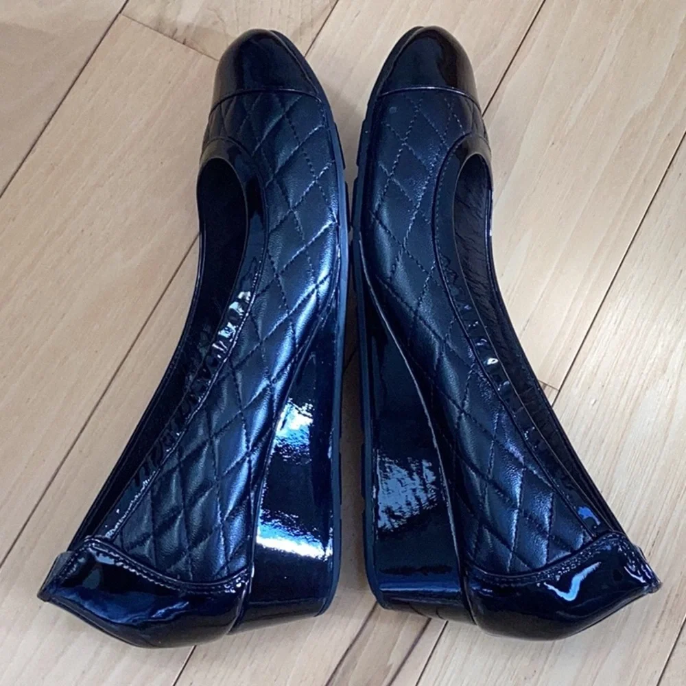 Cole Haan x Nike Air quilted black Wedge Shoes Cap Toe. Women’s size 7
